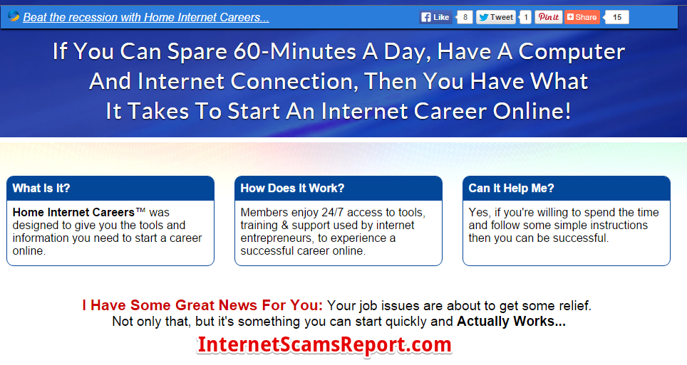 Is Home Internet Careers a scam?