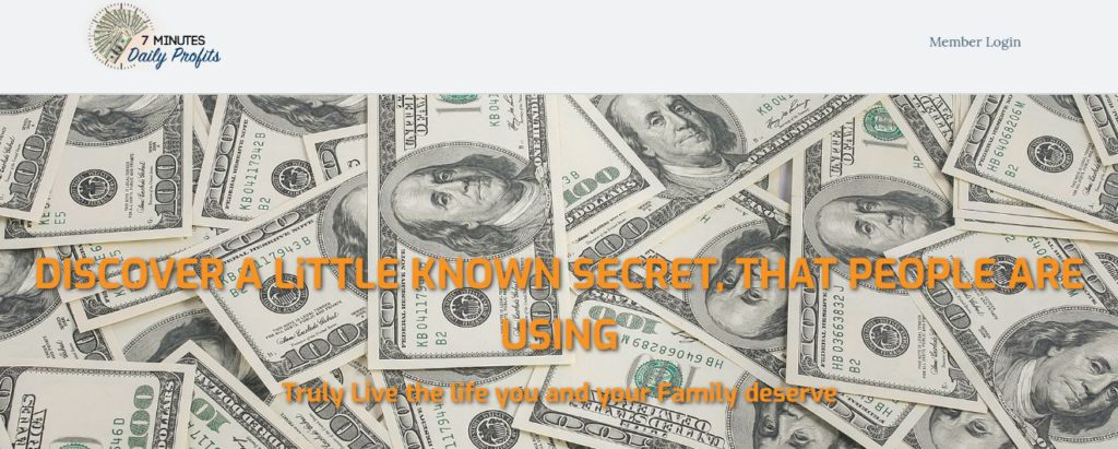 The 7 Minutes Daily Profits Review – A $500 per Day Scam or Legit!? - 7 Minutes Daily Profits Homepage