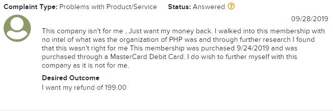 PHP Agency receives a lot of complaints from their customers and members