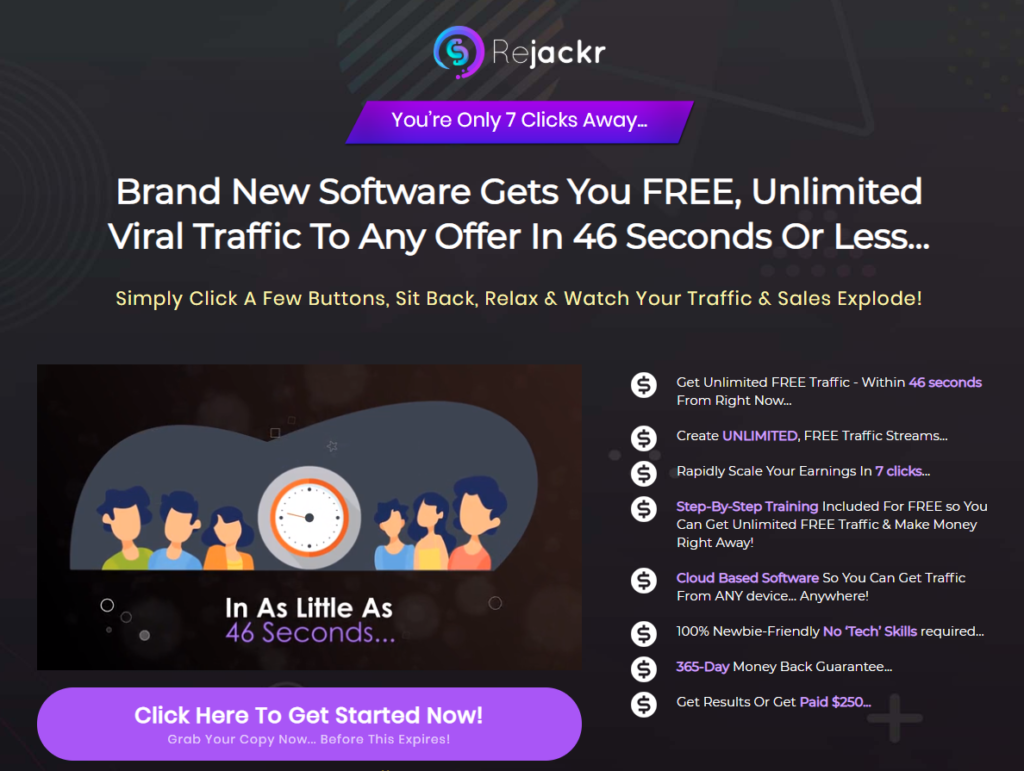 Rejackr Review - Viral Traffic Within 46 Seconds or Another Scam?